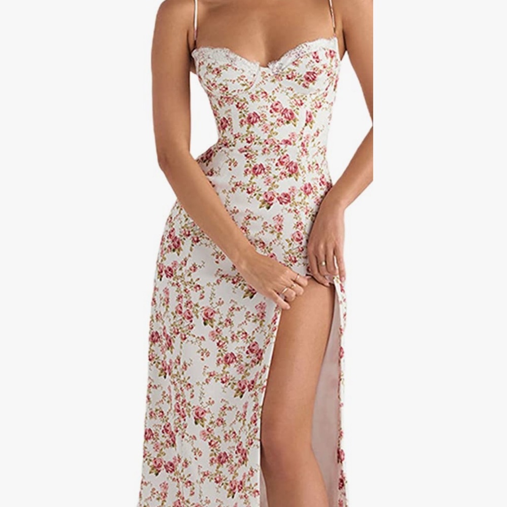 Floral Print Spaghetti Strap Maxi Dress